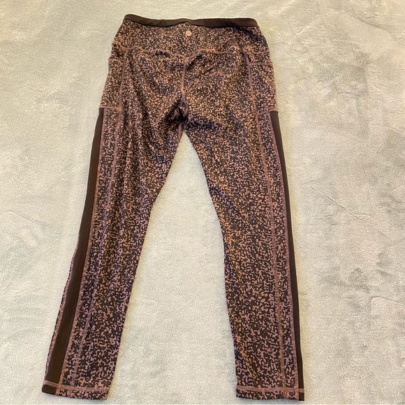 X by Gottex Leggings Black Brown Abstract Print High Rise Stretchy Size XL - Picture 9 of 12